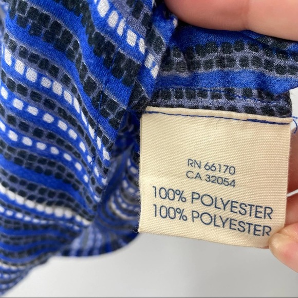 Anthro Edme & Esyllte Blue Flutter Sleeve Printed Top - Picture 4 of 5